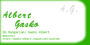 albert gasko business card